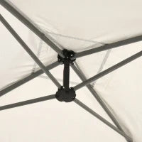 Gazebo da Giardino 3x3 m con Zanzariera e Borsa da Trasporto con Ruote, Color Crema