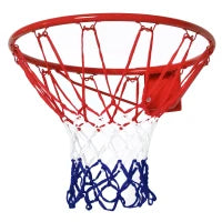 Canestro Basket da Muro in Ferro con Rete in Nylon per Esterno e Interno, Φ46cm