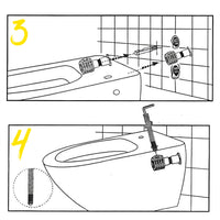 Kit di fissaggio completo a scomparsa per sanitari sospesi con accesso dal basso *** confezione 1