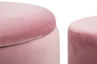 Puff Contenitore Lines Coppia Rosa Cm Ø 35X42-30X32