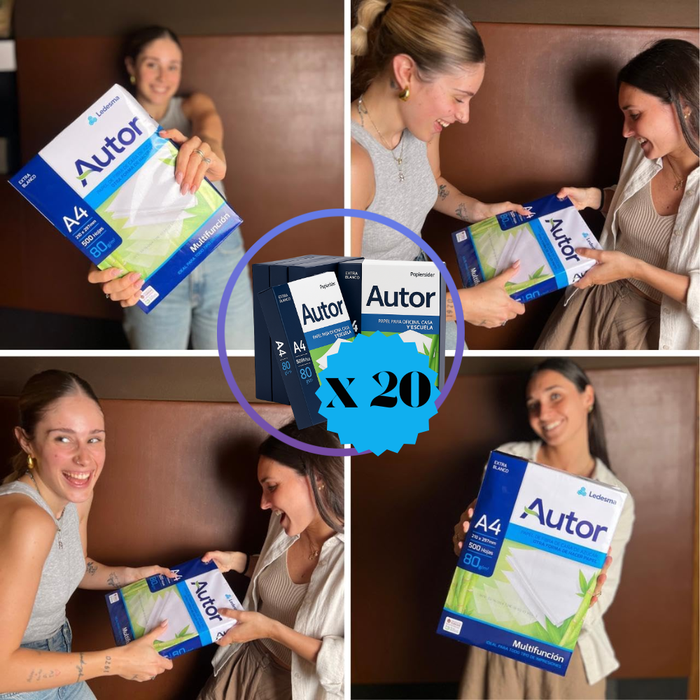 Kit professionale carta ledesma autor a4 80 g/m² 20 risme
