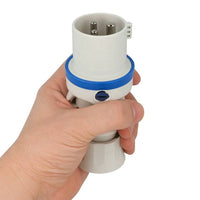 Spina mobile diritta industriale blu 2p+t 16a monofase 220v ip44 gw60004h