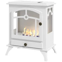 Camino a bioetanolo da terra da 1,2 L, 3 h di Autonomia, in Acciaio Inox, 45x28x54 cm, Bianco