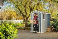 Casetta da Giardino Manor 4x6, Grigia, 130 X 192 X 198 h