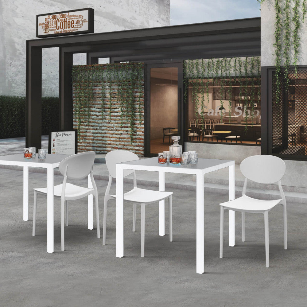 Tavolo Autolivellante 80X80 Cm Bianco