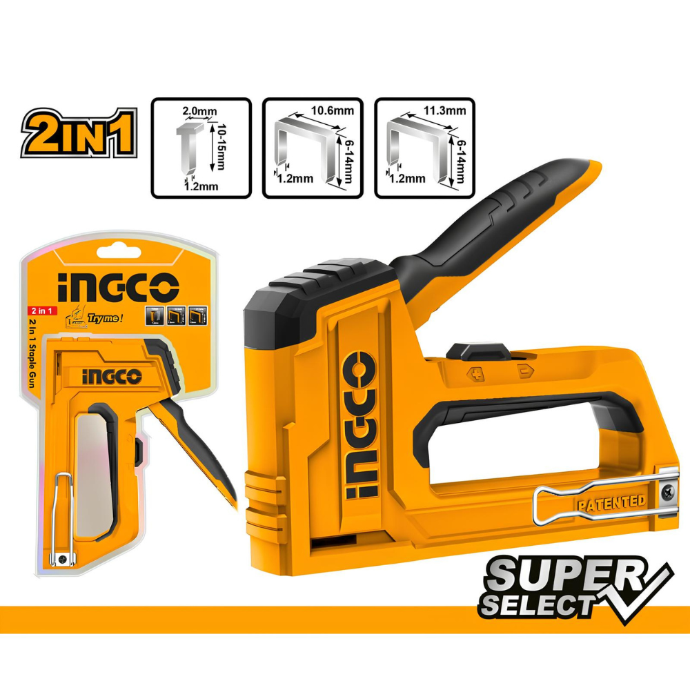 Graffatrice chiodatrice professionale 2 in 1 forza motrice regolabile ingco