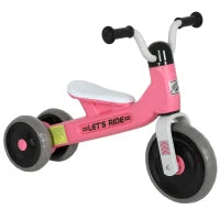 Triciclo per bambini senza pedali, da 1 a 3 anni, fino a 20 kg, 69 x 40 x 49 cm, Rosa