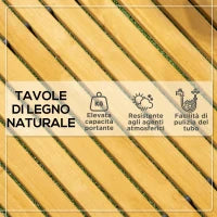 Passerella per Giardino a Doghe Arrotolabili e Semi Flessibile, in Legno di Abete, 185x60 cm, Giallo