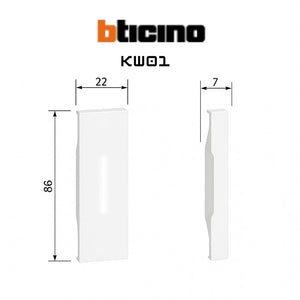 Cover illuminabile bticino 1 modulo varie finiture di colore *** colore bianco, confezione 1