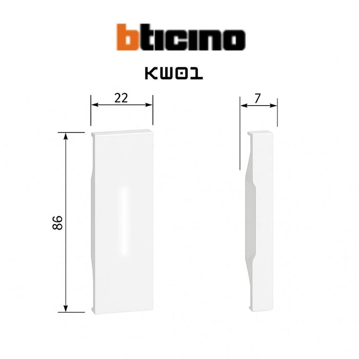 Cover illuminabile bticino 1 modulo varie finiture di colore *** colore bianco, confezione 1