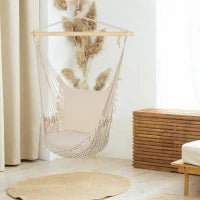 Amaca da Giardino in Corda Shabby Chic per Interni ed Esterni Bianca