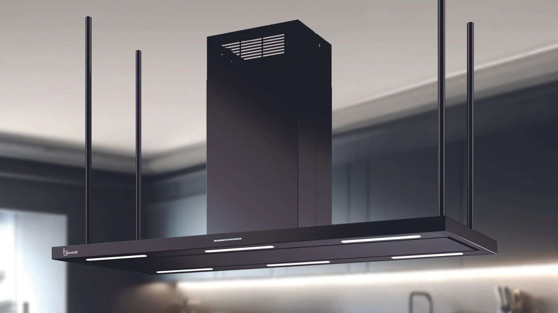 CAPPA ELEA CENTRALE cm146x60 camino centrale - Nera - 800 m3/h