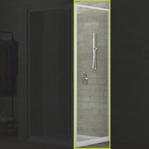 Ogomondo lato fisso per box doccia book bianco cristallo temprato *** misure 78-80xh190 cm trasparente, confezione 1