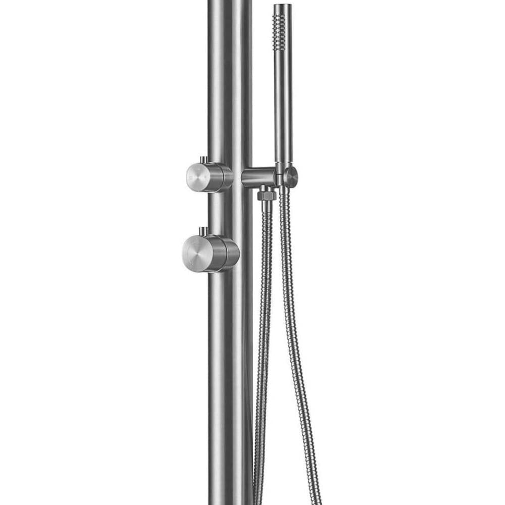 colonna doccia acciaio inox summer a pavimento da giardino da esterno outdoor *** finitura- spazzolato, confezione 1