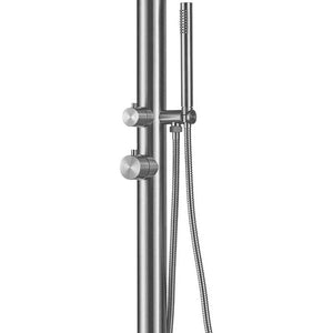 colonna doccia acciaio inox summer a pavimento da giardino da esterno outdoor *** finitura- spazzolato, confezione 1