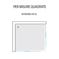 Box doccia corner due ante cristallo serigrafato temperato *** misure 86.5-89.5x86.5-89.5xh185 cm serigrafato, confez...
