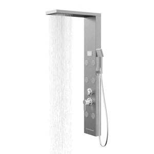 Colonna pannello doccia 4 funzioni york-1 display controllo temperatura cromo