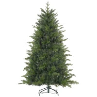 Albero di Natale Artificiale da 180 cm con 1821 Rami e Base in Metallo, Verde