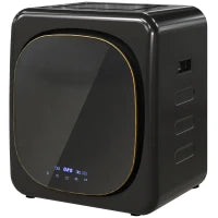 Asciugatrice con Disinfezione UV, Design Compatto, Capacità 4 kg, Acciaio Inossidabile, Nero
