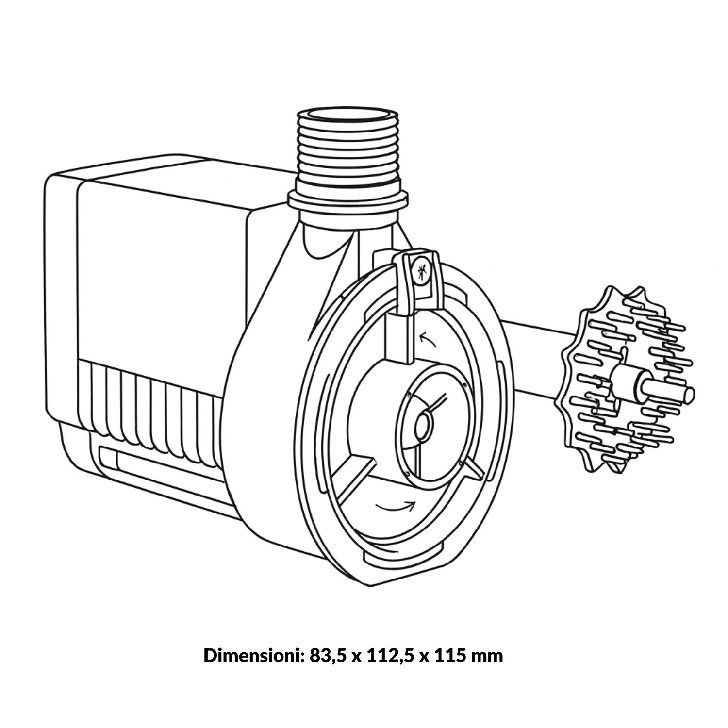 Sicce pompa per schiumatoio psk sdc 1200 litri ora con wi-fi app contrall