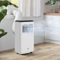 Condizionatore Portatile 750W con 5 Modalità e 2 Velocità, in Plastica e Acciaio, 33x28x70.4 cm, Bianco