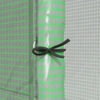 Serra da Giardino a Muro con 2 Porte Avvolgibili e Copertura in PE Anti UV, 200x80x200cm, Verde