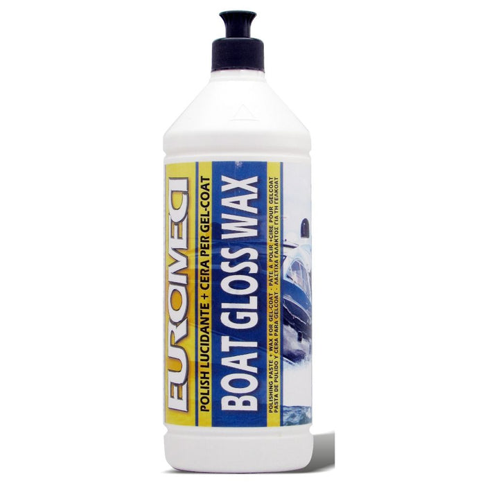 Euromeci boat gloss wax polish lucidante per gel-coat+cera confezione da 1litro