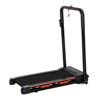 Tapis Roulant Elettrico Pieghevole Salvaspazio con Telecomando e Chiave di Sicurezza, 1-6 km/h, Potenza 0.5HP, 105x56x108.5cm
