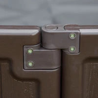 Sabbiera per Bambini, Design Modulare, con Copertura, 4 Posti a Sedere, Φ120 x 21 cm, Marrone