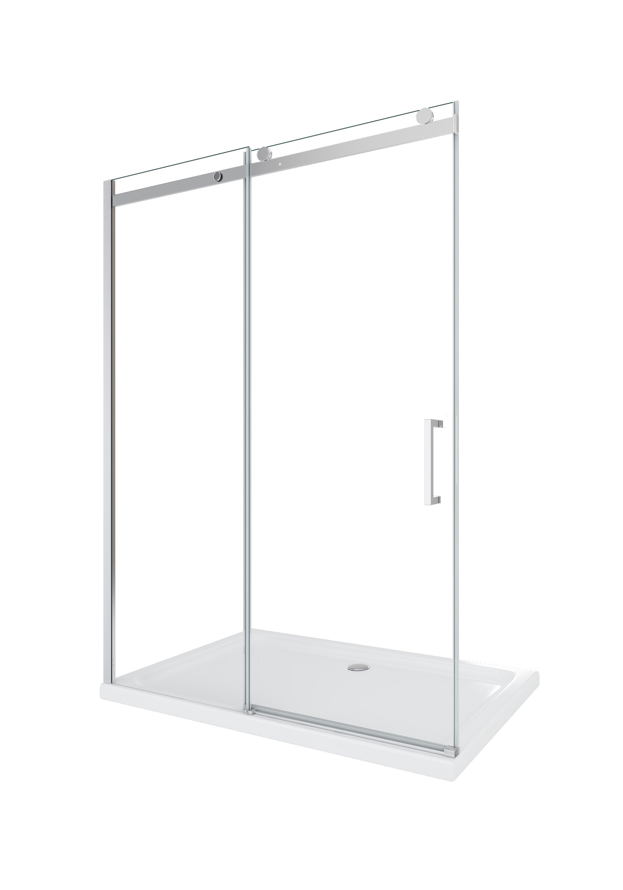 Porta doccia vetro 8 mm per installazione in nicchia Altezza 190 cm installazione reversibile cm 190 (regolabile 188-190,5)