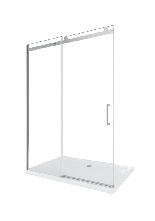 Porta doccia vetro 8 mm per installazione in nicchia Altezza 190 cm installazione reversibile cm 170 (regolabile 168-160,5)