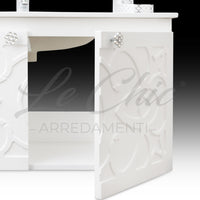 Mobile bagno moderno completo - 100 cm, Specchiera rettangolare led