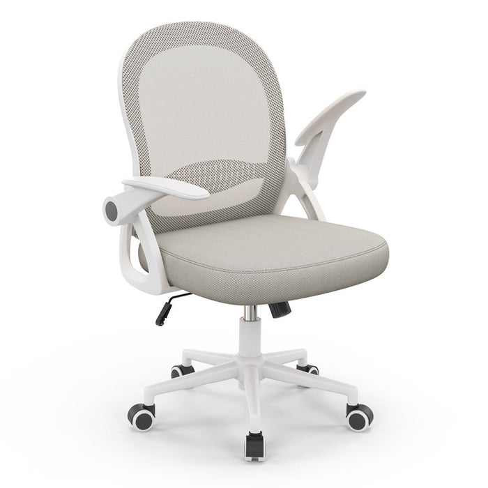 Sedia Ufficio con Supporto Lombare - RATTANTREE - Sedia Ufficio da Scrivania ergonomica Braccioli 90° Regolabile - Grigio