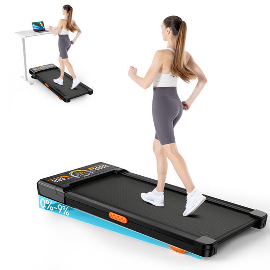 Tapis roulant con inclinazione, 1-10 km/h, con Bluetooth - RATTANTREE - Tapis Roulant Salvaspazio con Pendenza, 2 in 1 Walking Pad