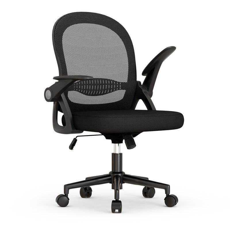 Sedia Ufficio con Supporto Lombare - RATTANTREE - Sedia Ufficio da Scrivania ergonomica Braccioli 90° Regolabile - Nero
