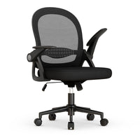 Sedia Ufficio con Supporto Lombare - RATTANTREE - Sedia Ufficio da Scrivania ergonomica Braccioli 90° Regolabile - Nero