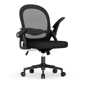 Sedia Ufficio con Supporto Lombare - RATTANTREE - Sedia Ufficio da Scrivania ergonomica Braccioli 90° Regolabile - Nero