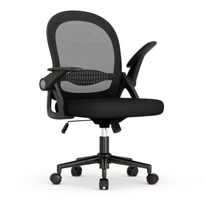 Sedia Ufficio con Supporto Lombare - RATTANTREE - Sedia Ufficio da Scrivania ergonomica Braccioli 90° Regolabile - Nero