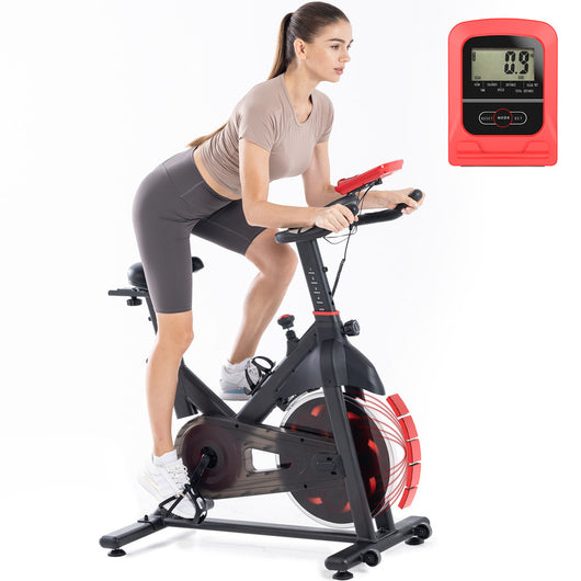 Cyclette da Casa Professionale - RATTANTREE - Camera con Schermo LCD e Portabicchieri - Volano 6kg - Capacità di 150 kg