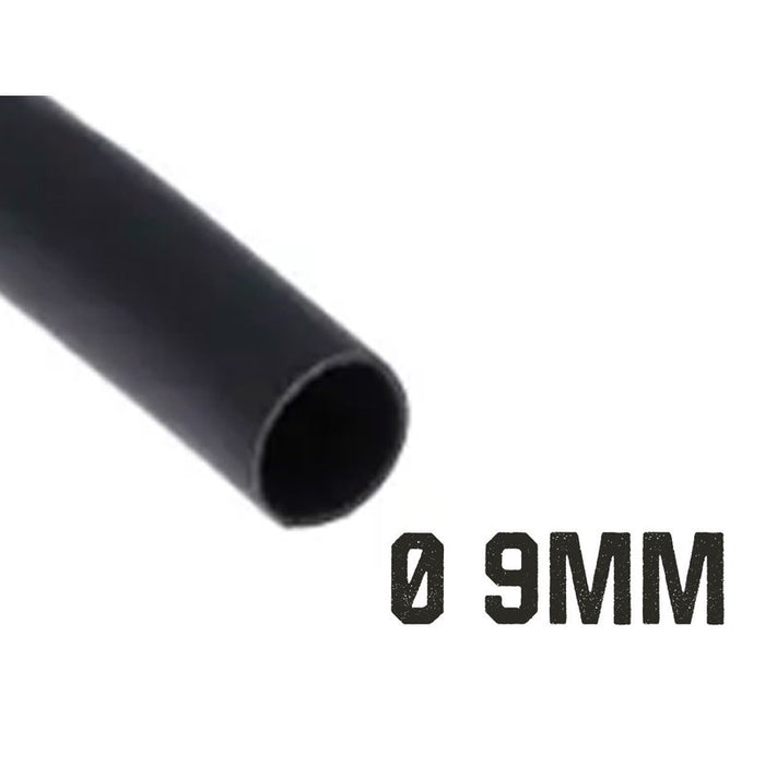 1 Metro Tubo Guaina Termorestringente Diametro 9mm Colore Nero
