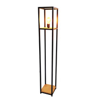 Sloth Lampada da pavimento in metallo e legno, stile industrial