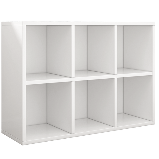 Libreria da 90x30x60 cm, in finitura bianca, ideale per ogni ambiente.