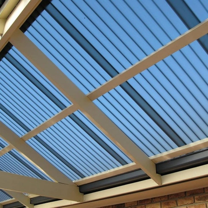 1 Lastra di Policarbonato Corrugato "SuperDur" ONDA 76/18 CLEAR 1265X3000mm con protezione UV