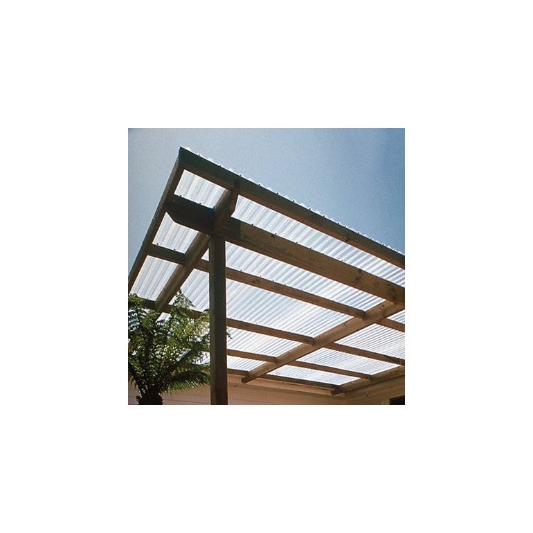 1 Lastra di Policarbonato Corrugato "SuperDur" ONDA 76/18 mm CLEAR 1265X1000mm con protezione UV