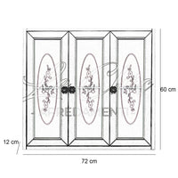 Pensile finitura bianco shabby chic a 3 ante