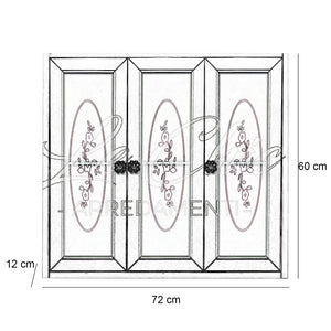 Pensile finitura bianco shabby chic a 3 ante