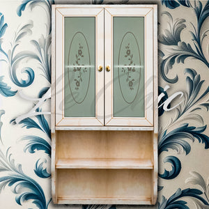 Pensile colore avorio decapè a doppia anta bagno multiuso