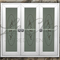 Pensile finitura bianco shabby chic a 3 ante