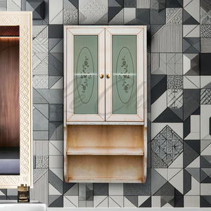 Pensile colore avorio decapè a doppia anta bagno multiuso