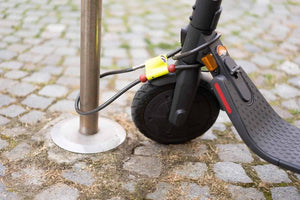 Bullock Dual Cavo Antifurto per Veicoli a Due Ruote, Chiusura Regolabile, Doppio Blocco, Adatto a Moto, Scooter e Bici